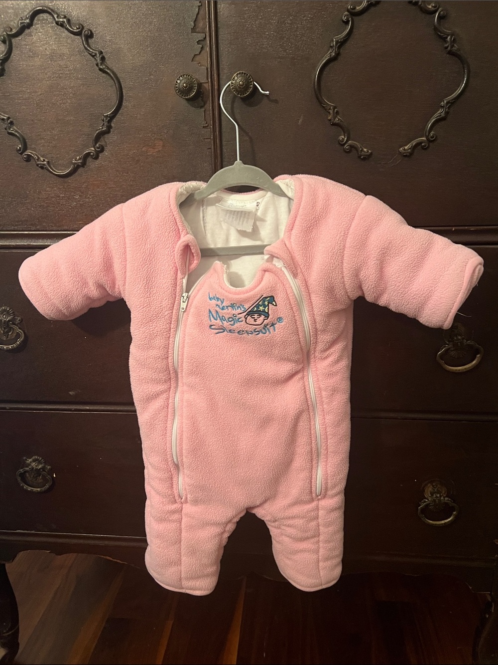 Baby Merlin’s Magic Sleepsuit Pink Fleece One-Piece Sleepsuit